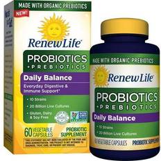 Renew Life Daily Balance Probiotics plus Prebiotics 60 Vegetable Capsules 60 pcs