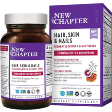 New Chapter Hair Skin & Nails Fermented Biotin & Beauty Herbs 30 Vegan Capsules