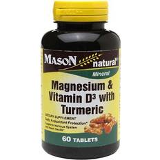 Mason Natural Magnesium Vitamin D3 with Turmeric 60 Tablets