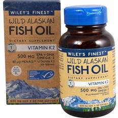 Wiley's Finest Wild Alaskan Fish Oil Vitamin K2 60 Softgels