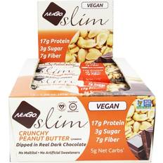 NuGo Nutrition Slim Bars Gluten Free Crunchy Peanut Butter 12 Bars