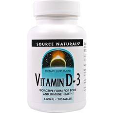 Source Naturals Vitamin D-3 1000 IU 200 Tablets