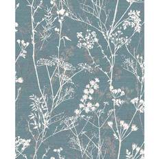 Graham & Brown Superfresco Colours Hedgerow Teal Wallpaper wilko