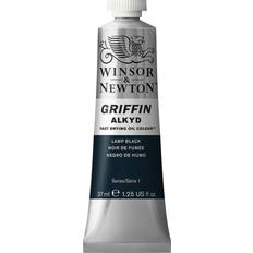 Black Oil Paint Winsor & Newton and Griffin Alkyd Oil Colour Lamp Black