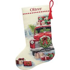 Dimensions Stocking Cross Stitch Kit 16" Long-Santa's Truck