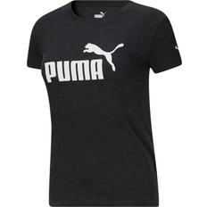 Puma Essentials Logo Tee Women's - Dark Gray Heather/White