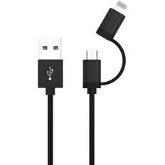 Ansmann USB A-USB Micro-B/Lightning M-F 2.0 1.2m