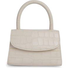 BY FAR Mini Leather Croco Embossed Leather - Cream