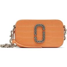 Marc Jacobs The Croc-Embossed Snapshot Chain Crossbody Bag - Orange