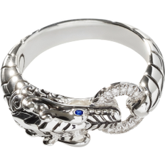 John Hardy Legends Naga Ring - Silver/Diamond/Blue