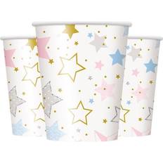 Unique Party Paper Cups Twinkle Twinkle Little Star 266ml 8pcs