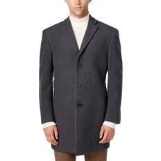 Calvin Klein Prosper Wool-Blend X-Fit Overcoat - Medium Grey