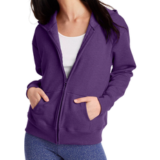 Hanes Women's ComfortSoft EcoSmart Full-Zip Hoodie Sweatshirt - Violet Splendor Heather