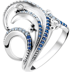 Thomas Sabo Wave Ring - Silver/Blue/Transparent