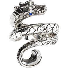 John Hardy Legends Naga Coil Ring - Silver/Blue