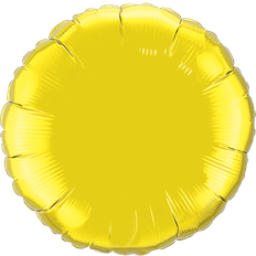 Qualatex 18" Citrine Yellow Plain Circle Foil Balloon