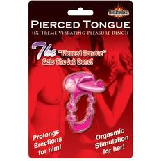Pierced Tongue Vibrating Silicone Cock Ring