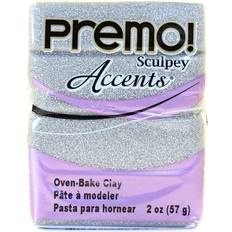 Sculpey Premo Premium Polymer Clay white gold glitter 2 oz