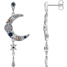 Thomas Sabo Royalty Moon Earrings -Silver/Multicolour