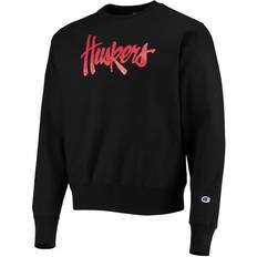 Champion Nebraska Huskers Vault Logo Reverse Weave Pullover Sweatshirt - Black