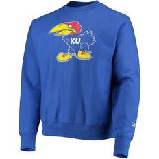 Champion Kansas Jayhawks Vault Logo Reverse Weave Pullover Sweatshirt - Royal