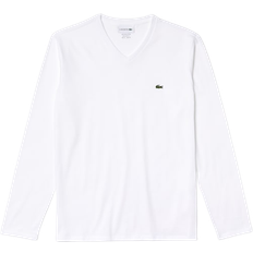 Lacoste V-Neck Lightweight Pima Cotton Jersey T-shirt - White