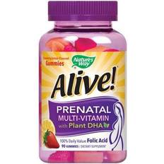 Nature's Way Alive! Prenatal with Plant DHA Orange & Raspberry Lemonade 90 Gummies