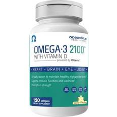 Ocean Blue Oceanblue Professional Omega-3 2100 with Vitamin D Natural Vanilla 120 Softgels