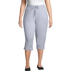 Hanes Women's JMS French Terry Capris - Light Steel