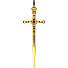 Gold Plated - Men Charms & Pendants Thomas Sabo Sword Pendant - Gold/Black