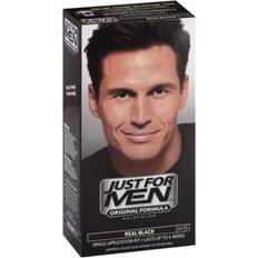 Just For Men Shampoo-In-Color Men's Hair Color Real Black H-55 Single Application Haircolor Kit