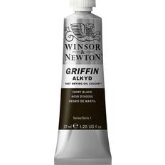 Black Oil Paint Winsor & Newton and Griffin Alkyd Oil Colour Ivory Black