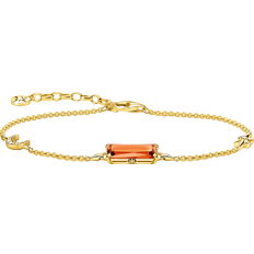 Orange Jewellery Thomas Sabo Star and Moon Bracelet - Gold/Orange/Transparent