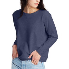 Hanes Women's Comfortsoft Ecosmart Crewneck Sweatshirt - Navy Heather