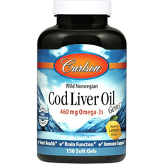 Carlson Norwegian Cod Liver Oil Lemon 460 mg 150 Softgels