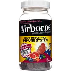 Airborne Immune System Support Supplement Blueberry Pomegranate 63 Gummies