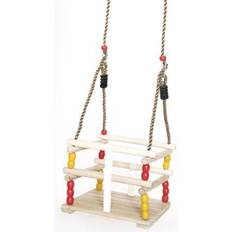 PlayBerg Wooden Baby Swing with Hanging Ropes, for Babies and Toddlers