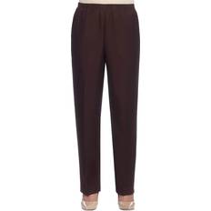 Alfred Dunner Petite Classics Pull-On Straight-Leg Pants - Brown