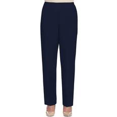 Alfred Dunner Petite Classics Pull-On Straight-Leg Pants - Navy