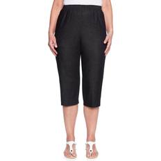 Alfred Dunner Classic Pull-On Capri - Black