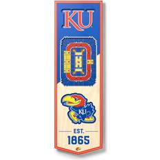 YouTheFan Kansas Jayhawks 3D Stadium Wall Sign