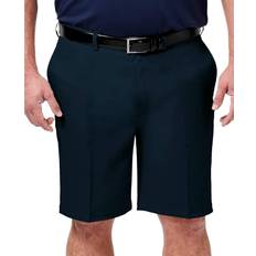 Haggar Big & Tall Cool 18 PRO Classic-Fit Stretch Flat-Front 9.5" Shorts - Navy