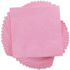 JAM Small Beverage Napkins, 5x5, Baby Pink, 50/Pack