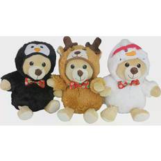 Northlight Christmas Costumes Plush Teddy Bear Stuffed Animal Set of 3