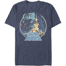 Fifth Sun Star Wars Classic Scene Circle T-shirt - Navy Blue Heather