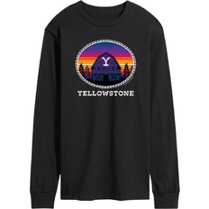 Airwaves Yellowstone Sunset Barn Long Sleeve T-shirt - Black