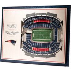 YouTheFan New England Patriots Layer Stadiumviews 3D Wall Art Decor