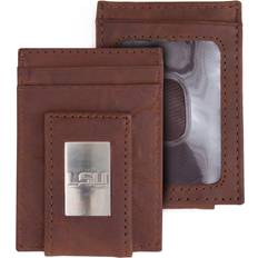 Eagles Wings LSU Tigers Front Pocket Wallet - Brown