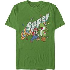 Fifth Sun Nintendo Mario and Yoshi Retro Super T-shirt - Kelly Green