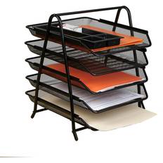 5-Tier Paper File Tray with 5 Sliding Trays